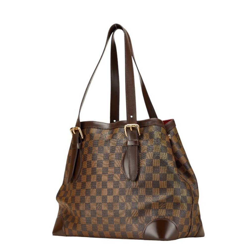 Louis Vuitton Damier Hampstead Handbag Tote Bag Brown Leather - Picture 2 of 9